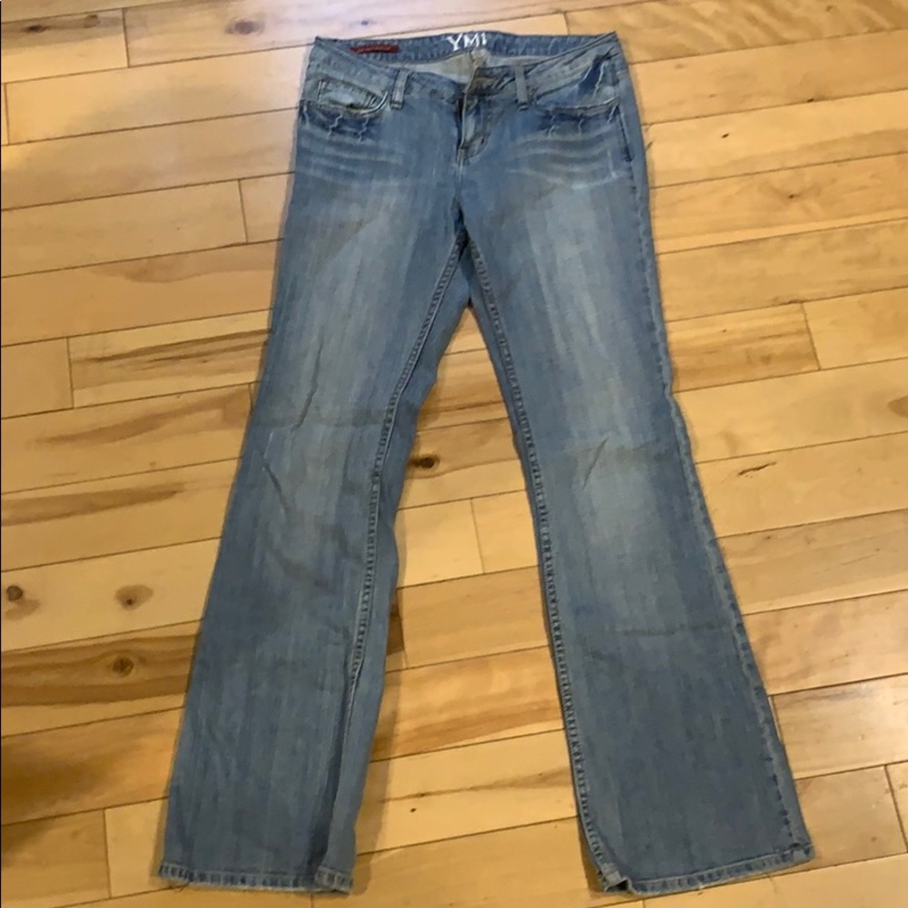 YMI Low rise boot cut jeans.